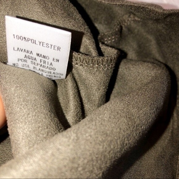ADELINE large NWT olive suede cold shoulder dress - Picture 8 of 8